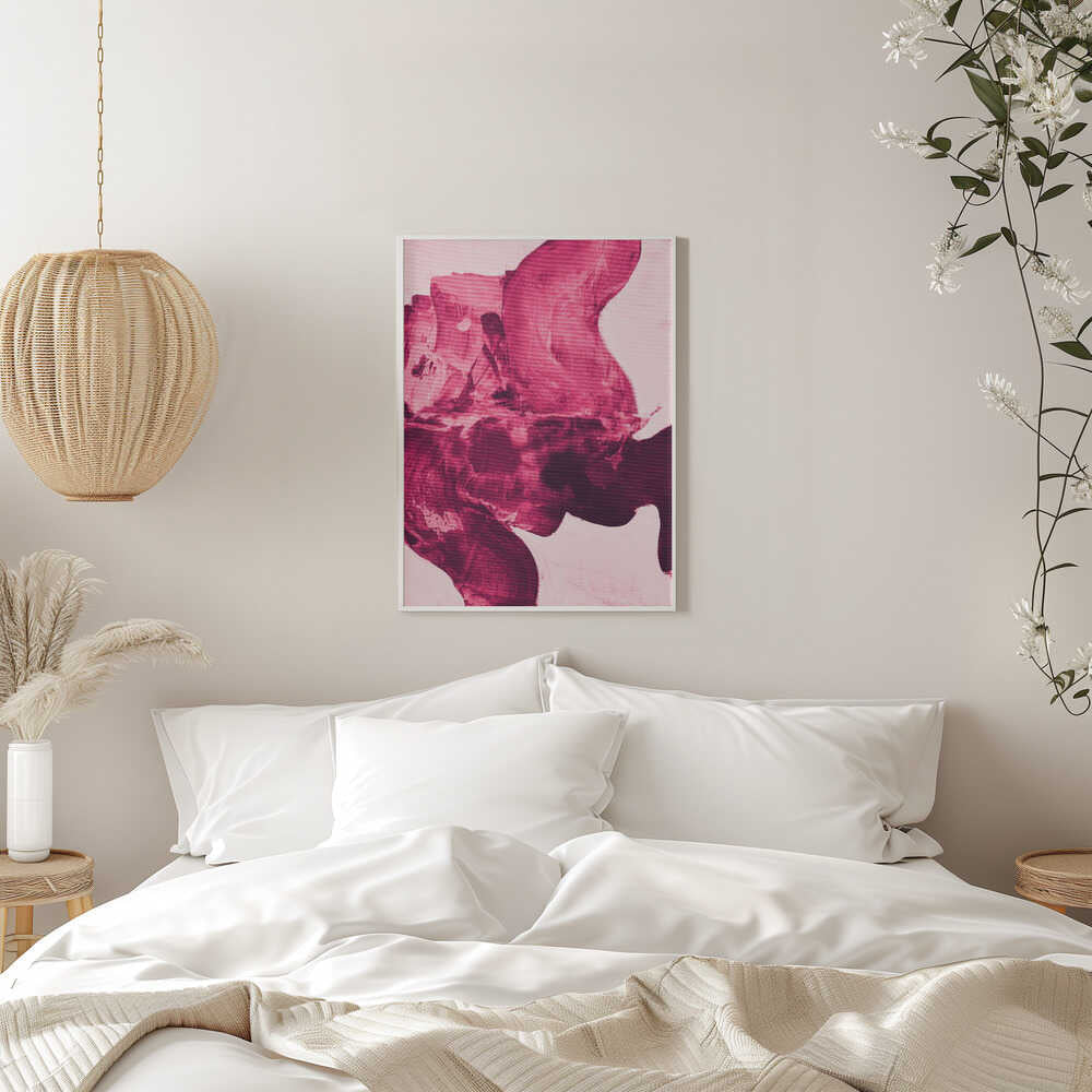 Dynamic Dark Red Brushstrokes - Stretched Canvas, Poster or Fine Art Print - I Heart Wall Art - Poster Print, Canvas Print or Framed Art Print