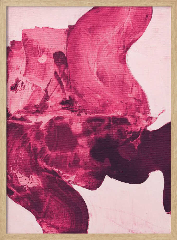 Dynamic Dark Red Brushstrokes - Stretched Canvas, Poster or Fine Art Print - I Heart Wall Art - Poster Print, Canvas Print or Framed Art Print