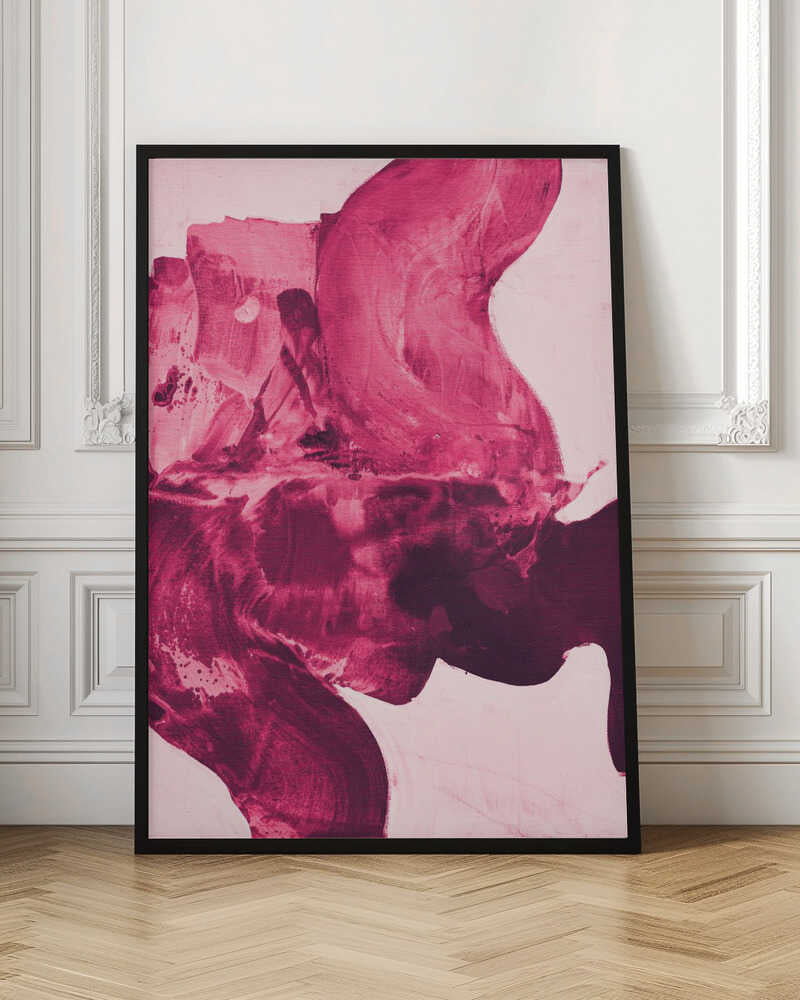 Dynamic Dark Red Brushstrokes - Stretched Canvas, Poster or Fine Art Print - I Heart Wall Art - Poster Print, Canvas Print or Framed Art Print