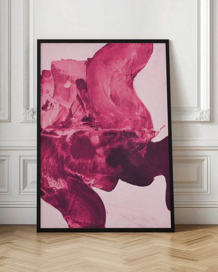 Dynamic Dark Red Brushstrokes - Stretched Canvas, Poster or Fine Art Print - I Heart Wall Art - Poster Print, Canvas Print or Framed Art Print