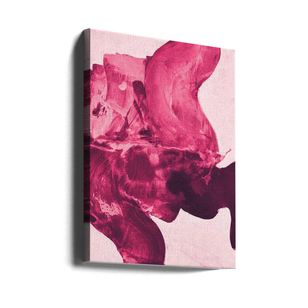 Dynamic Dark Red Brushstrokes - Stretched Canvas, Poster or Fine Art Print - I Heart Wall Art - Poster Print, Canvas Print or Framed Art Print