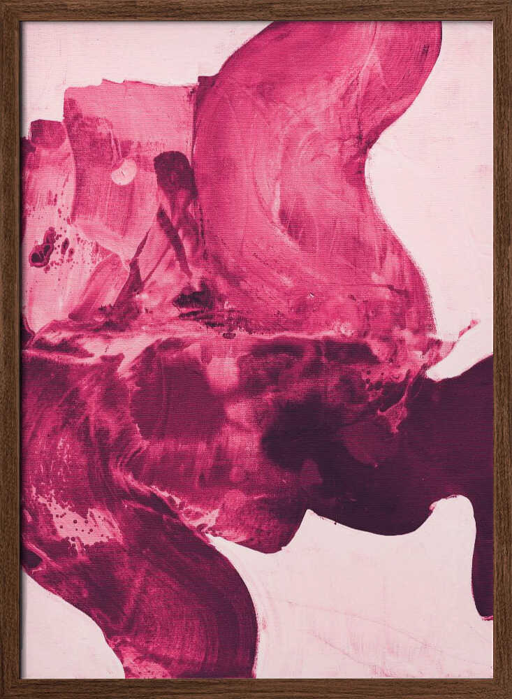 Dynamic Dark Red Brushstrokes - Stretched Canvas, Poster or Fine Art Print - I Heart Wall Art - Poster Print, Canvas Print or Framed Art Print