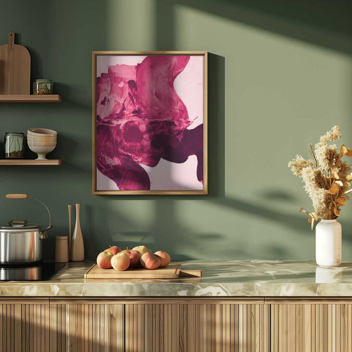 Dynamic Dark Red Brushstrokes - Stretched Canvas, Poster or Fine Art Print - I Heart Wall Art - Poster Print, Canvas Print or Framed Art Print