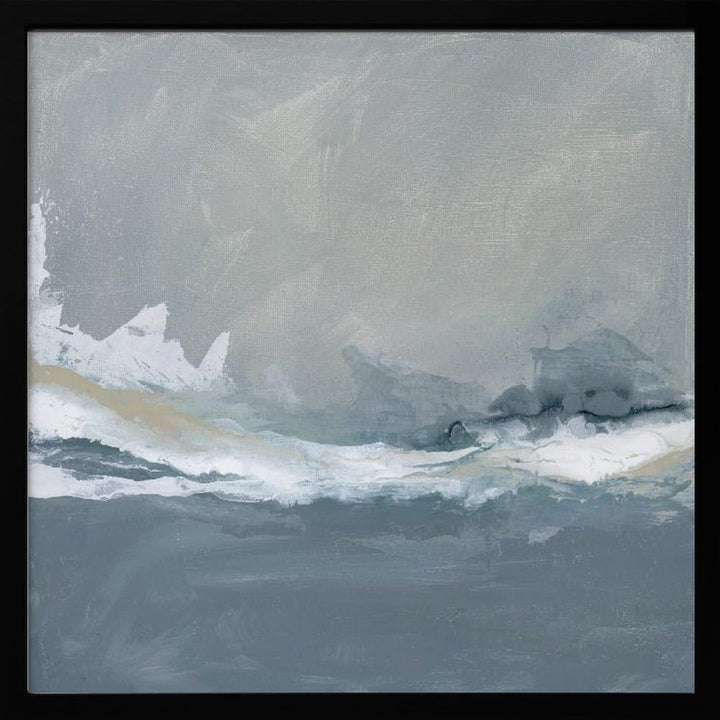 Dynamic Ocean Waves Under a Cloudy Sky - Square Stretched Canvas, Poster or Fine Art Print - I Heart Wall Art - Poster Print, Canvas Print or Framed Art Print