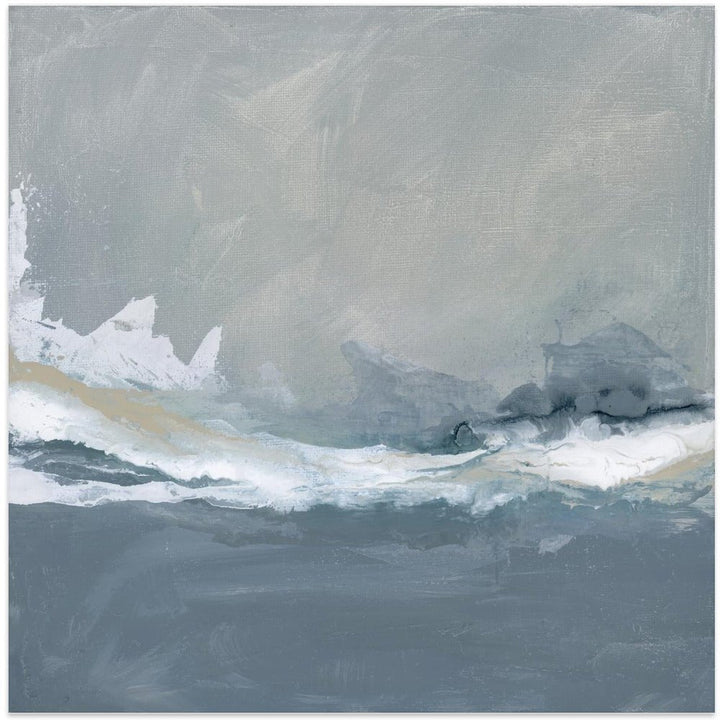Dynamic Ocean Waves Under a Cloudy Sky - Square Stretched Canvas, Poster or Fine Art Print - I Heart Wall Art - Poster Print, Canvas Print or Framed Art Print
