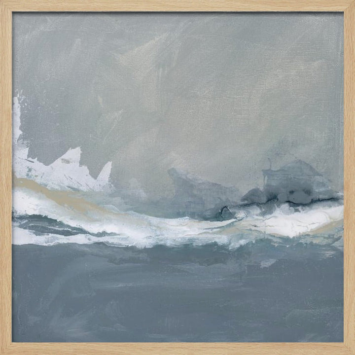 Dynamic Ocean Waves Under a Cloudy Sky - Square Stretched Canvas, Poster or Fine Art Print - I Heart Wall Art - Poster Print, Canvas Print or Framed Art Print