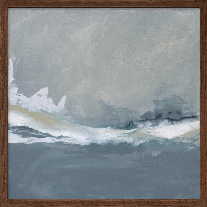 Dynamic Ocean Waves Under a Cloudy Sky - Square Stretched Canvas, Poster or Fine Art Print - I Heart Wall Art - Poster Print, Canvas Print or Framed Art Print