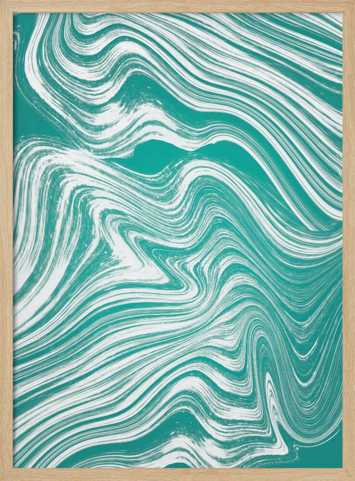 Dynamic Teal Flow - Stretched Canvas, Poster or Fine Art Print - I Heart Wall Art - Poster Print, Canvas Print or Framed Art Print