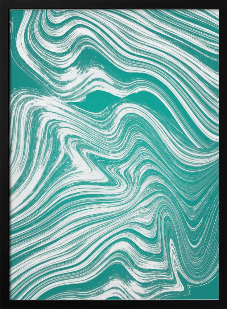Dynamic Teal Flow - Stretched Canvas, Poster or Fine Art Print - I Heart Wall Art - Poster Print, Canvas Print or Framed Art Print