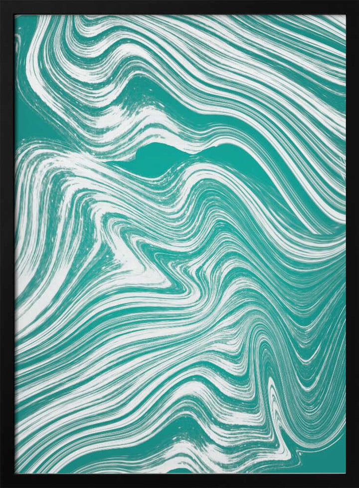 Dynamic Teal Flow - Stretched Canvas, Poster or Fine Art Print - I Heart Wall Art - Poster Print, Canvas Print or Framed Art Print
