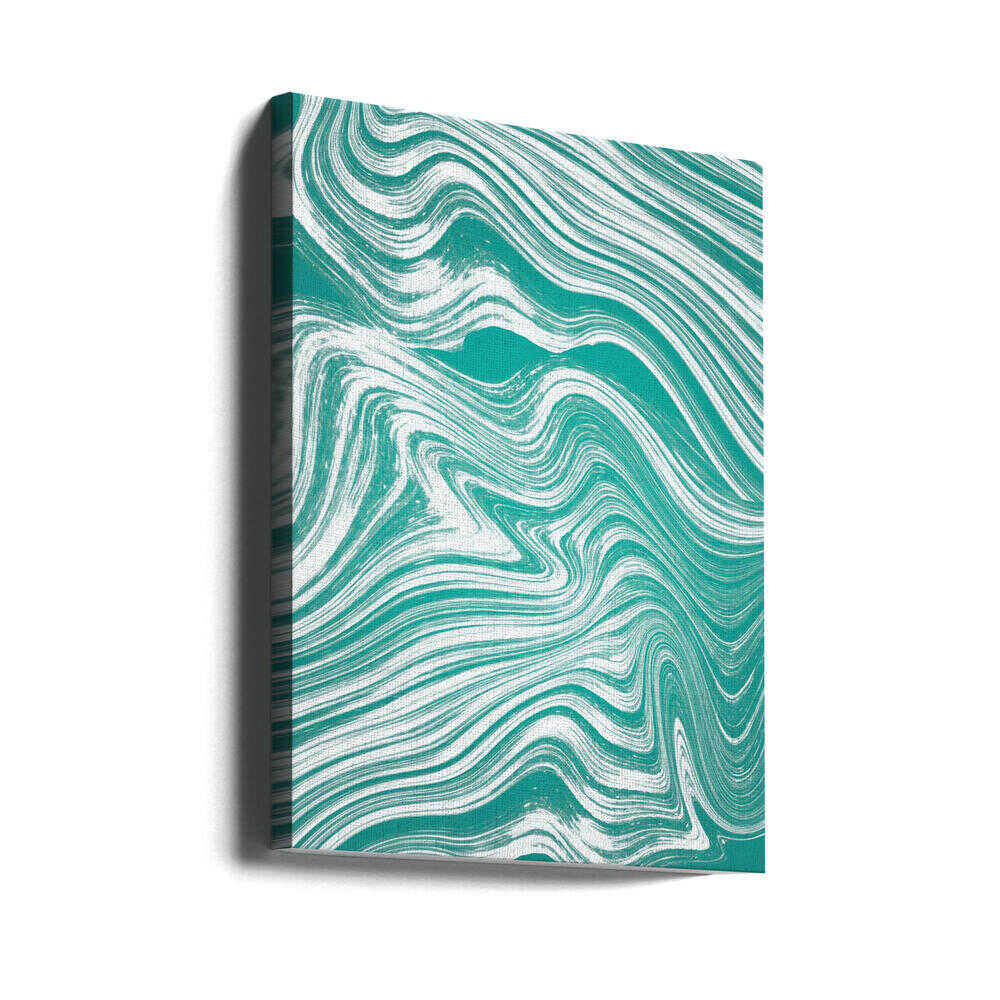 Dynamic Teal Flow - Stretched Canvas, Poster or Fine Art Print - I Heart Wall Art - Poster Print, Canvas Print or Framed Art Print