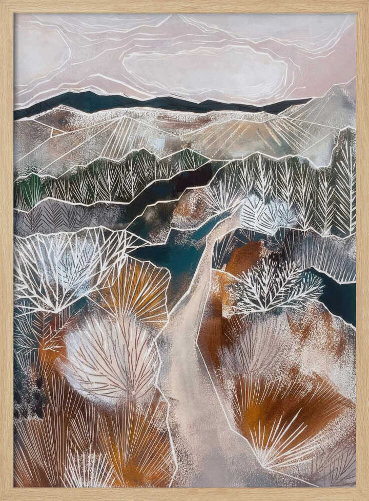 Earthy Abstract Landscape - Stretched Canvas, Poster or Fine Art Print - I Heart Wall Art - Poster Print, Canvas Print or Framed Art Print
