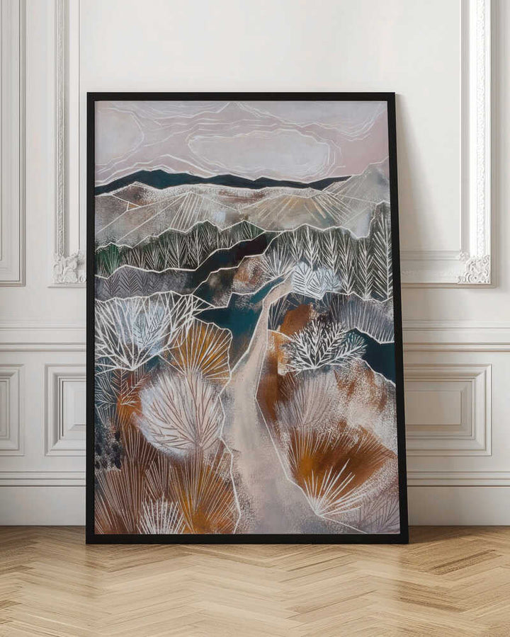 Earthy Abstract Landscape - Stretched Canvas, Poster or Fine Art Print - I Heart Wall Art - Poster Print, Canvas Print or Framed Art Print