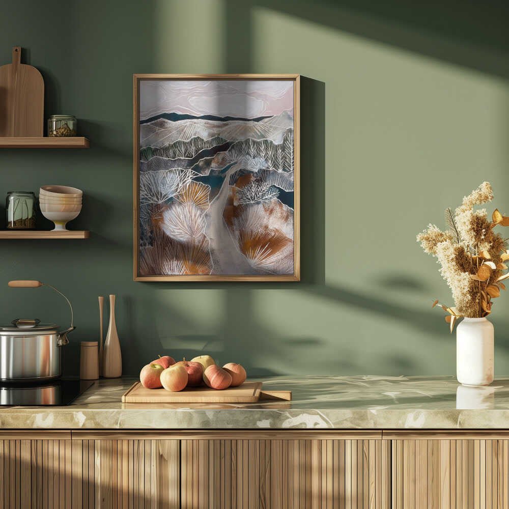 Earthy Abstract Landscape - Stretched Canvas, Poster or Fine Art Print - I Heart Wall Art - Poster Print, Canvas Print or Framed Art Print