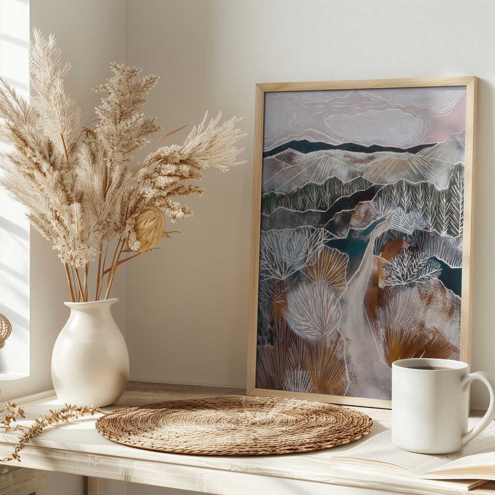 Earthy Abstract Landscape - Stretched Canvas, Poster or Fine Art Print - I Heart Wall Art - Poster Print, Canvas Print or Framed Art Print