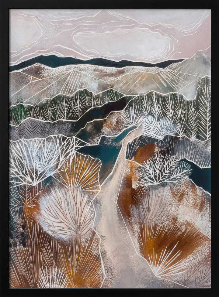 Earthy Abstract Landscape - Stretched Canvas, Poster or Fine Art Print - I Heart Wall Art - Poster Print, Canvas Print or Framed Art Print
