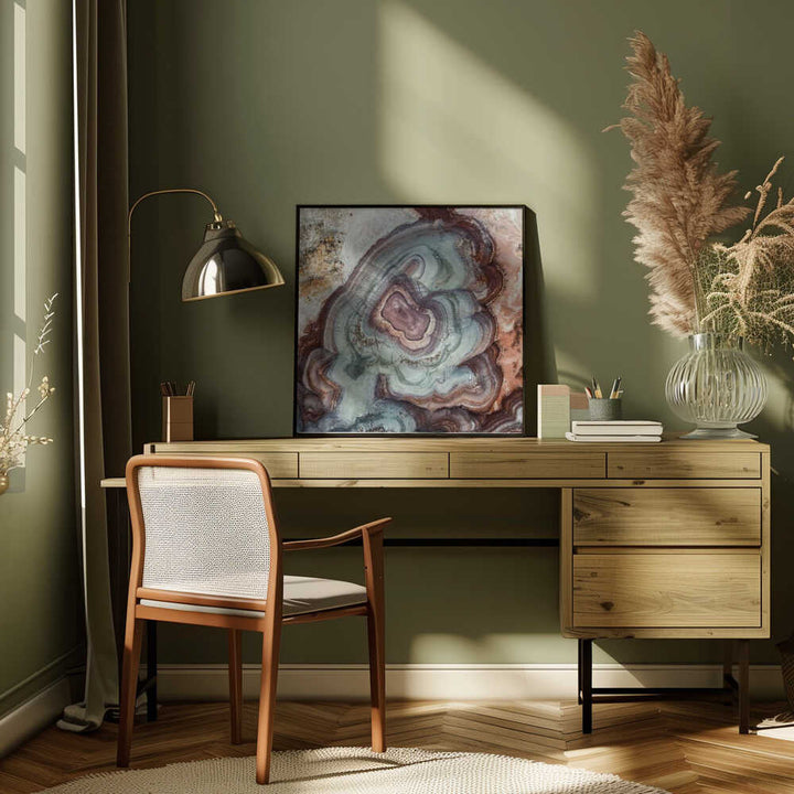 Earthy Agate Layers - Square Stretched Canvas, Poster or Fine Art Print - I Heart Wall Art - Poster Print, Canvas Print or Framed Art Print