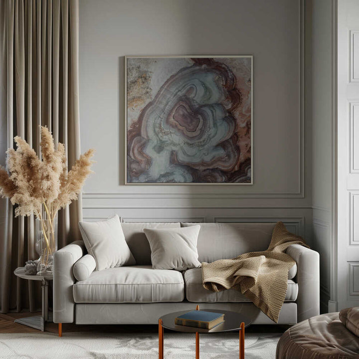 Earthy Agate Layers - Square Stretched Canvas, Poster or Fine Art Print - I Heart Wall Art - Poster Print, Canvas Print or Framed Art Print