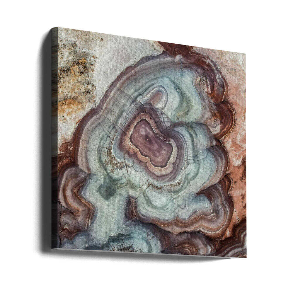 Earthy Agate Layers - Square Stretched Canvas, Poster or Fine Art Print - I Heart Wall Art - Poster Print, Canvas Print or Framed Art Print