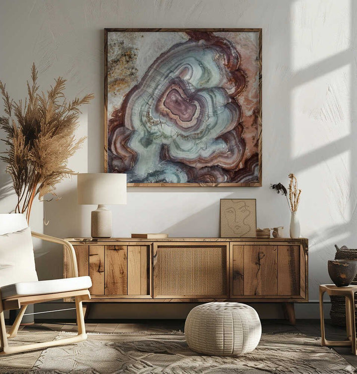 Earthy Agate Layers - Square Stretched Canvas, Poster or Fine Art Print - I Heart Wall Art - Poster Print, Canvas Print or Framed Art Print