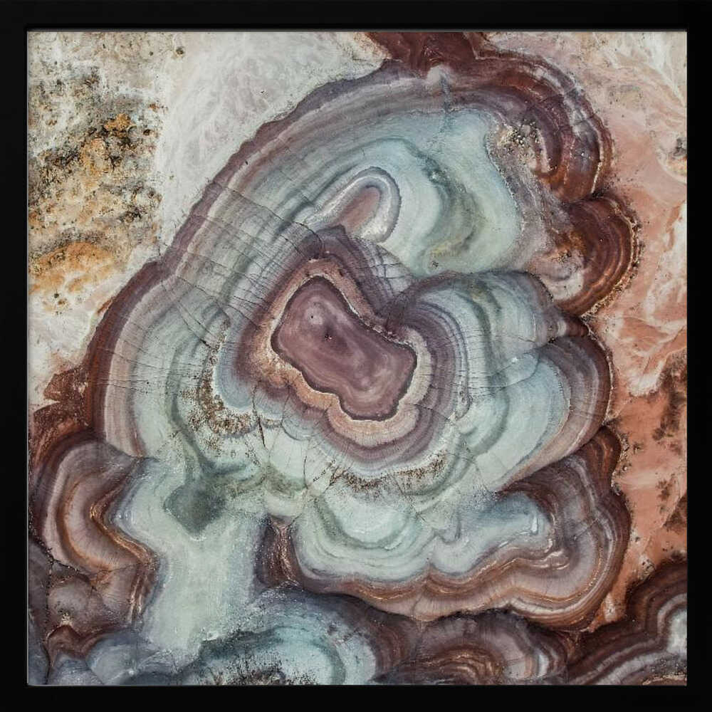 Earthy Agate Layers - Square Stretched Canvas, Poster or Fine Art Print - I Heart Wall Art - Poster Print, Canvas Print or Framed Art Print