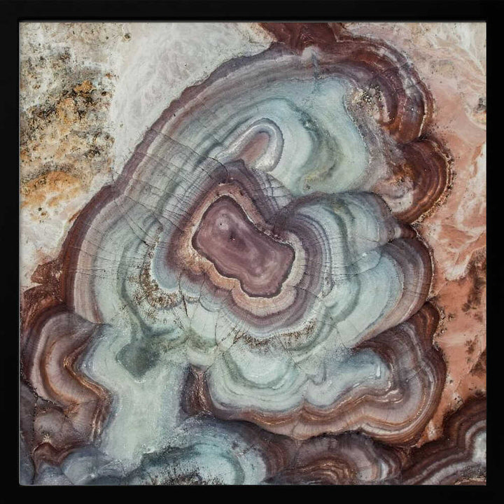 Earthy Agate Layers - Square Stretched Canvas, Poster or Fine Art Print - I Heart Wall Art - Poster Print, Canvas Print or Framed Art Print