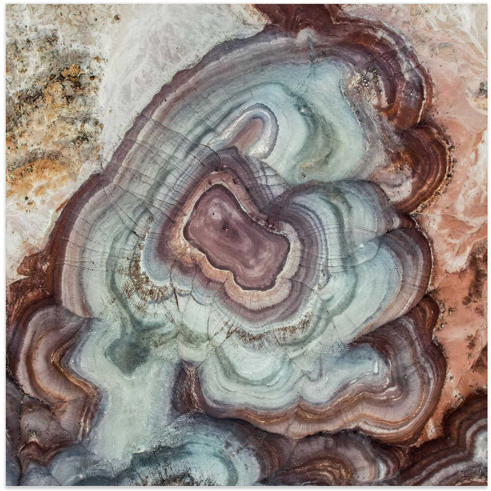 Earthy Agate Layers - Square Stretched Canvas, Poster or Fine Art Print - I Heart Wall Art - Poster Print, Canvas Print or Framed Art Print