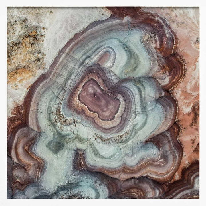 Earthy Agate Layers - Square Stretched Canvas, Poster or Fine Art Print - I Heart Wall Art - Poster Print, Canvas Print or Framed Art Print