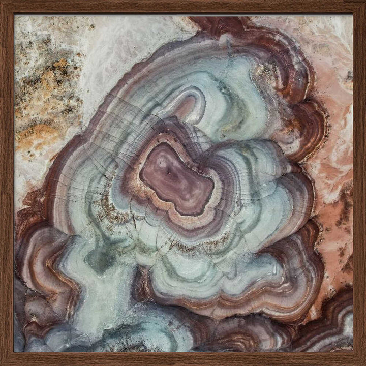 Earthy Agate Layers - Square Stretched Canvas, Poster or Fine Art Print - I Heart Wall Art - Poster Print, Canvas Print or Framed Art Print