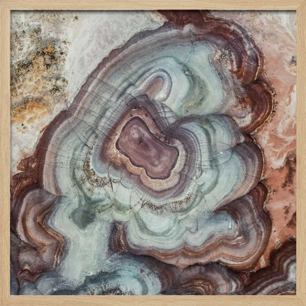 Earthy Agate Layers - Square Stretched Canvas, Poster or Fine Art Print - I Heart Wall Art - Poster Print, Canvas Print or Framed Art Print
