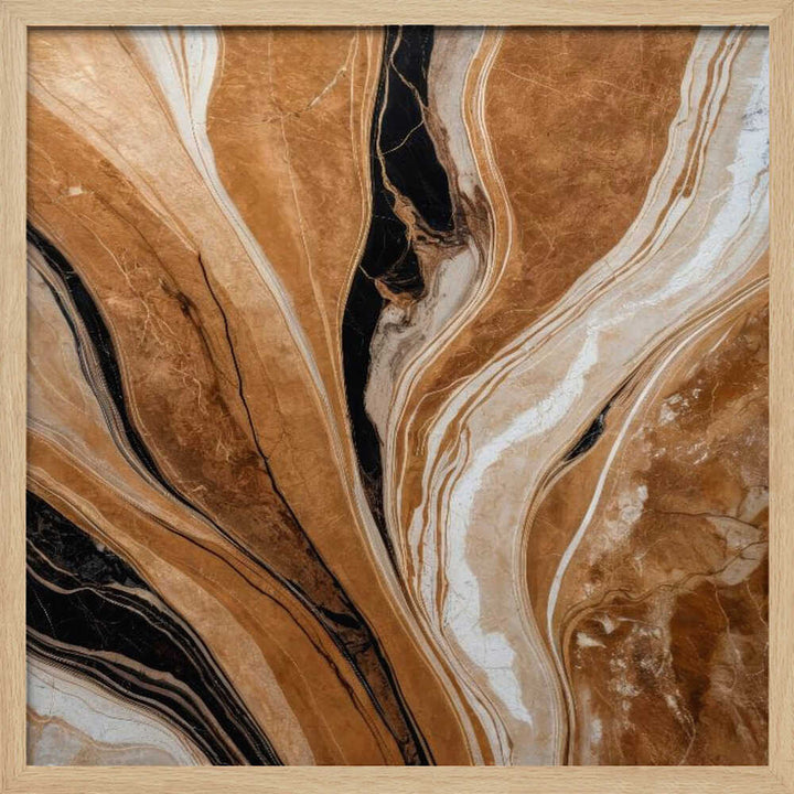 Earthy Agate Swirls - Square Stretched Canvas, Poster or Fine Art Print - I Heart Wall Art - Poster Print, Canvas Print or Framed Art Print