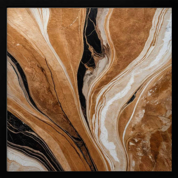Earthy Agate Swirls - Square Stretched Canvas, Poster or Fine Art Print - I Heart Wall Art - Poster Print, Canvas Print or Framed Art Print