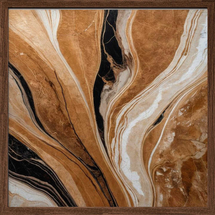 Earthy Agate Swirls - Square Stretched Canvas, Poster or Fine Art Print - I Heart Wall Art - Poster Print, Canvas Print or Framed Art Print