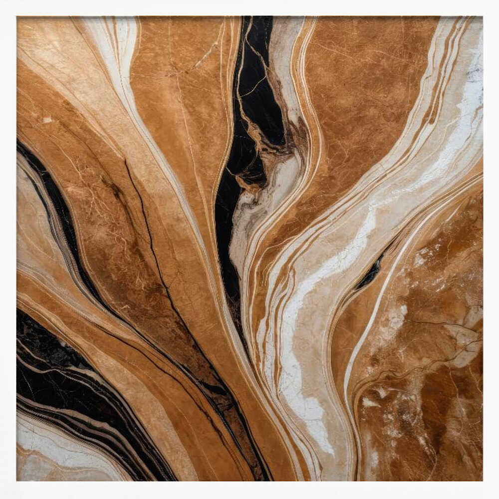 Earthy Agate Swirls - Square Stretched Canvas, Poster or Fine Art Print - I Heart Wall Art - Poster Print, Canvas Print or Framed Art Print