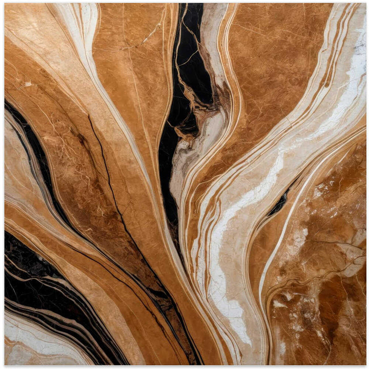 Earthy Agate Swirls - Square Stretched Canvas, Poster or Fine Art Print - I Heart Wall Art - Poster Print, Canvas Print or Framed Art Print