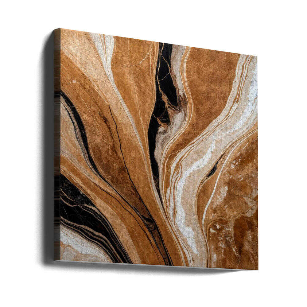 Earthy Agate Swirls - Square Stretched Canvas, Poster or Fine Art Print - I Heart Wall Art - Poster Print, Canvas Print or Framed Art Print