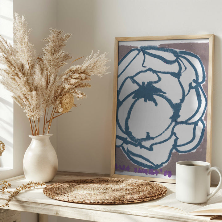 Earthy Peony - Stretched Canvas, Poster or Fine Art Print I Heart Wall Art