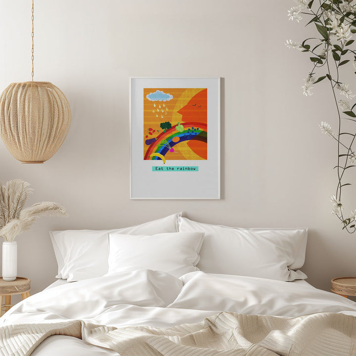 Eat the rainbow - Stretched Canvas, Poster or Fine Art Print I Heart Wall Art