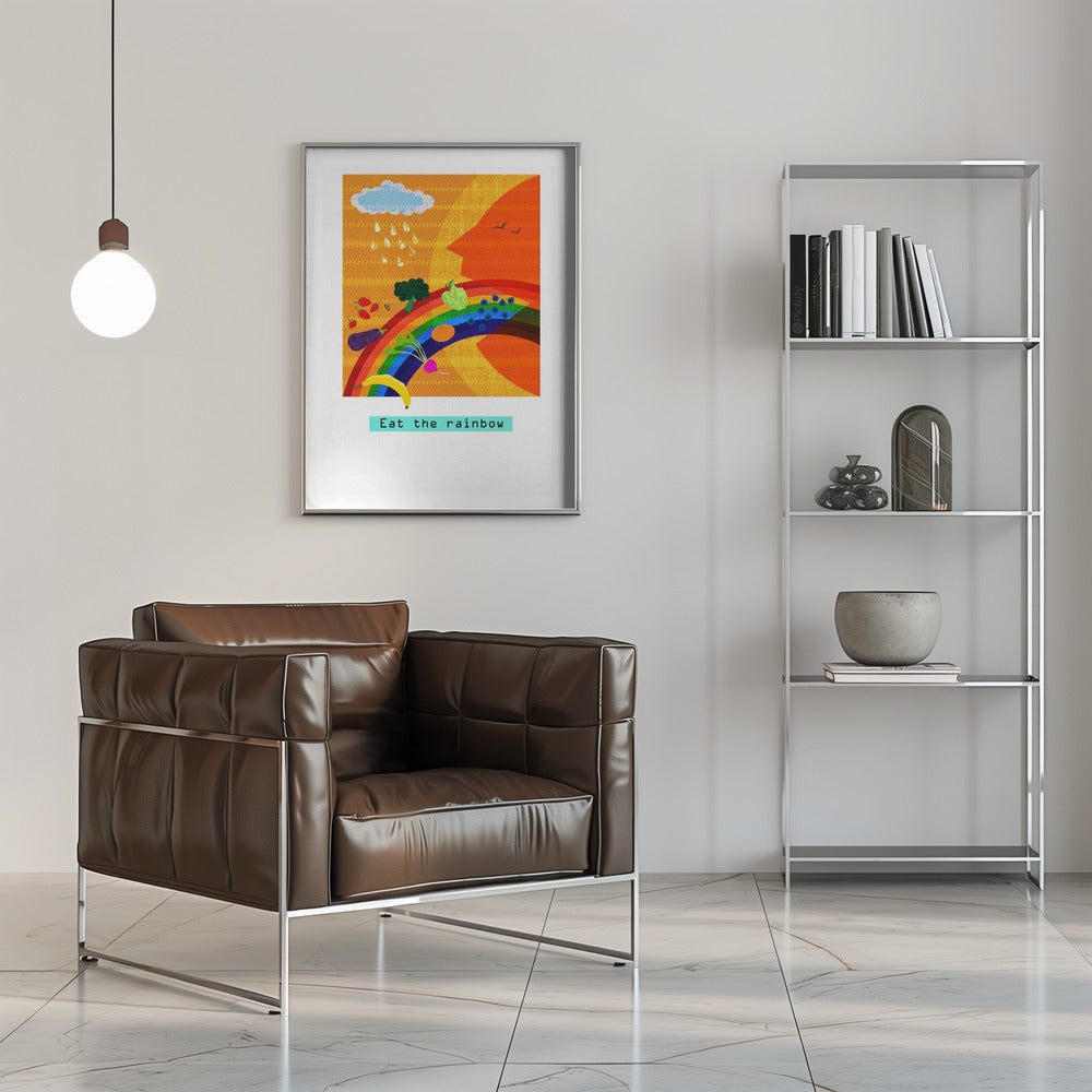 Eat the rainbow - Stretched Canvas, Poster or Fine Art Print I Heart Wall Art