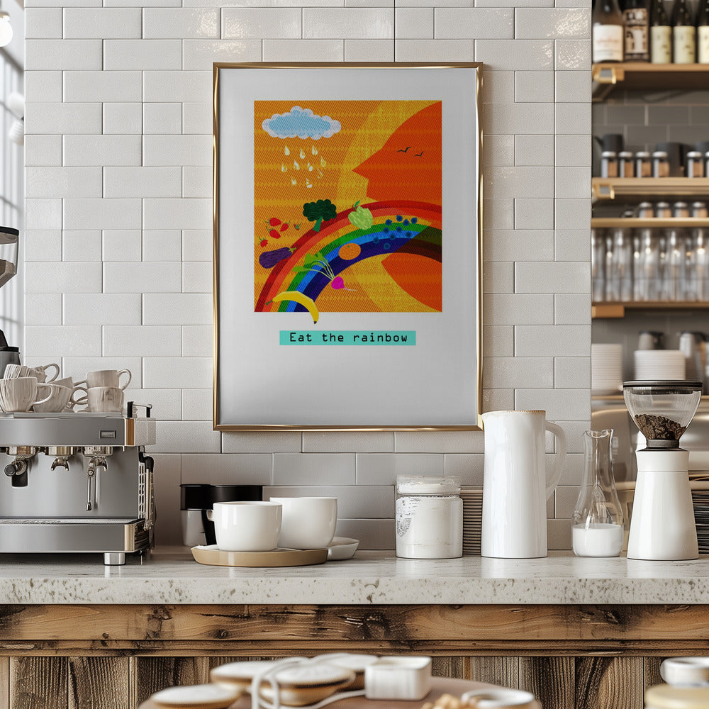 Eat the rainbow - Stretched Canvas, Poster or Fine Art Print I Heart Wall Art
