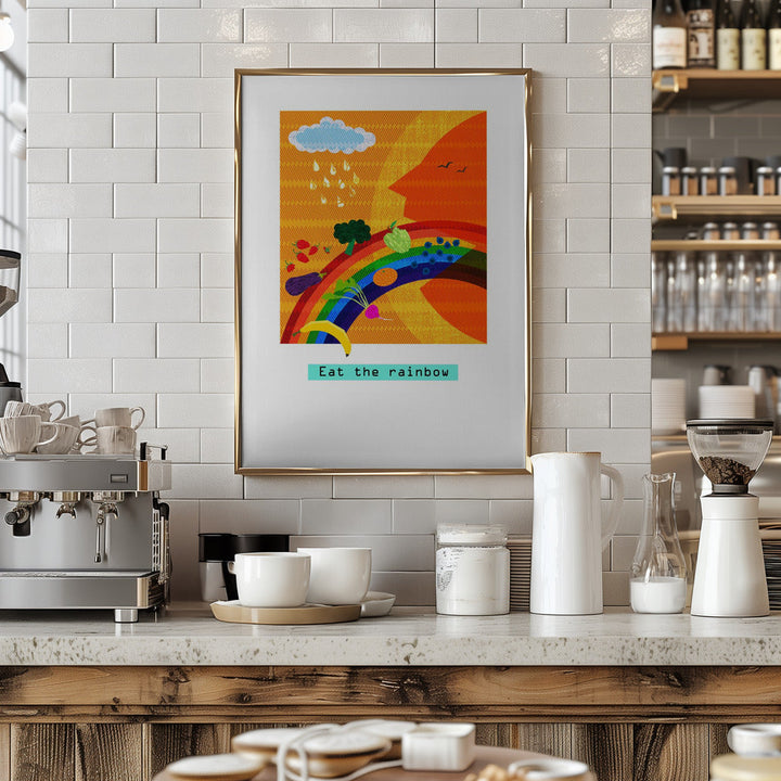 Eat the rainbow - Stretched Canvas, Poster or Fine Art Print I Heart Wall Art