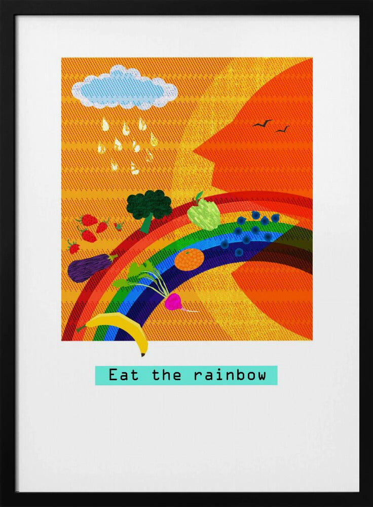 Eat the rainbow - Stretched Canvas, Poster or Fine Art Print I Heart Wall Art