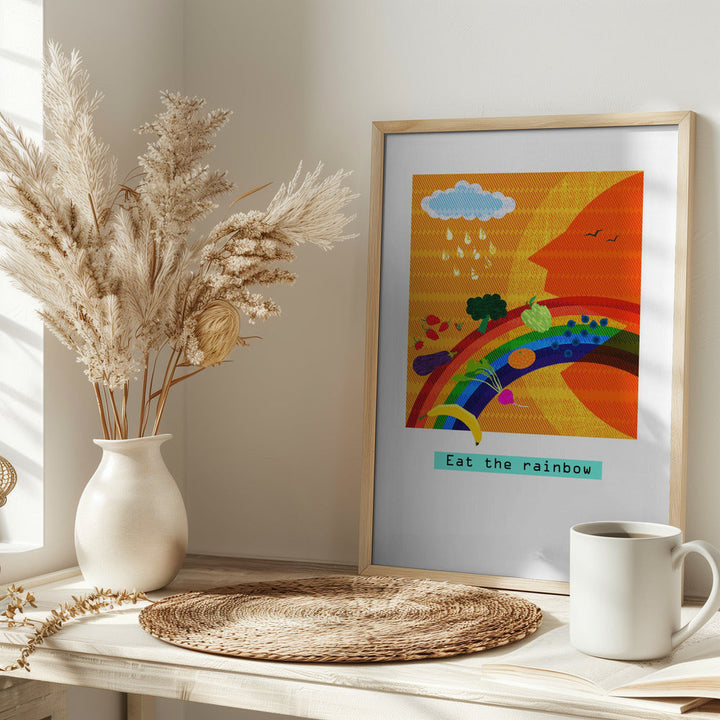 Eat the rainbow - Stretched Canvas, Poster or Fine Art Print I Heart Wall Art
