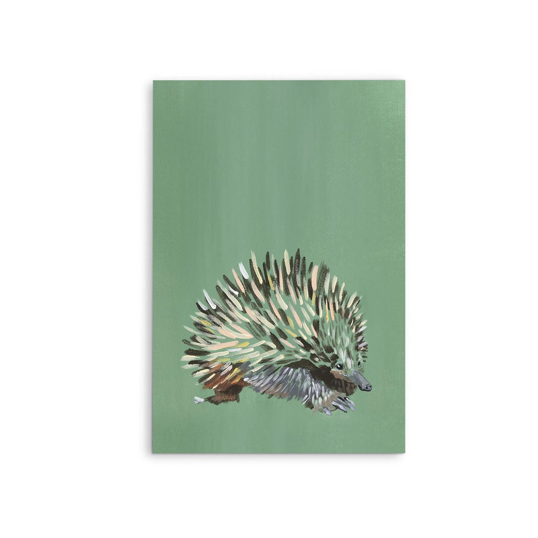 Echidna by Lucy Hawkins - Stretched Canvas Print or Framed Fine Art Print - Artwork I Heart Wall Art Australia 