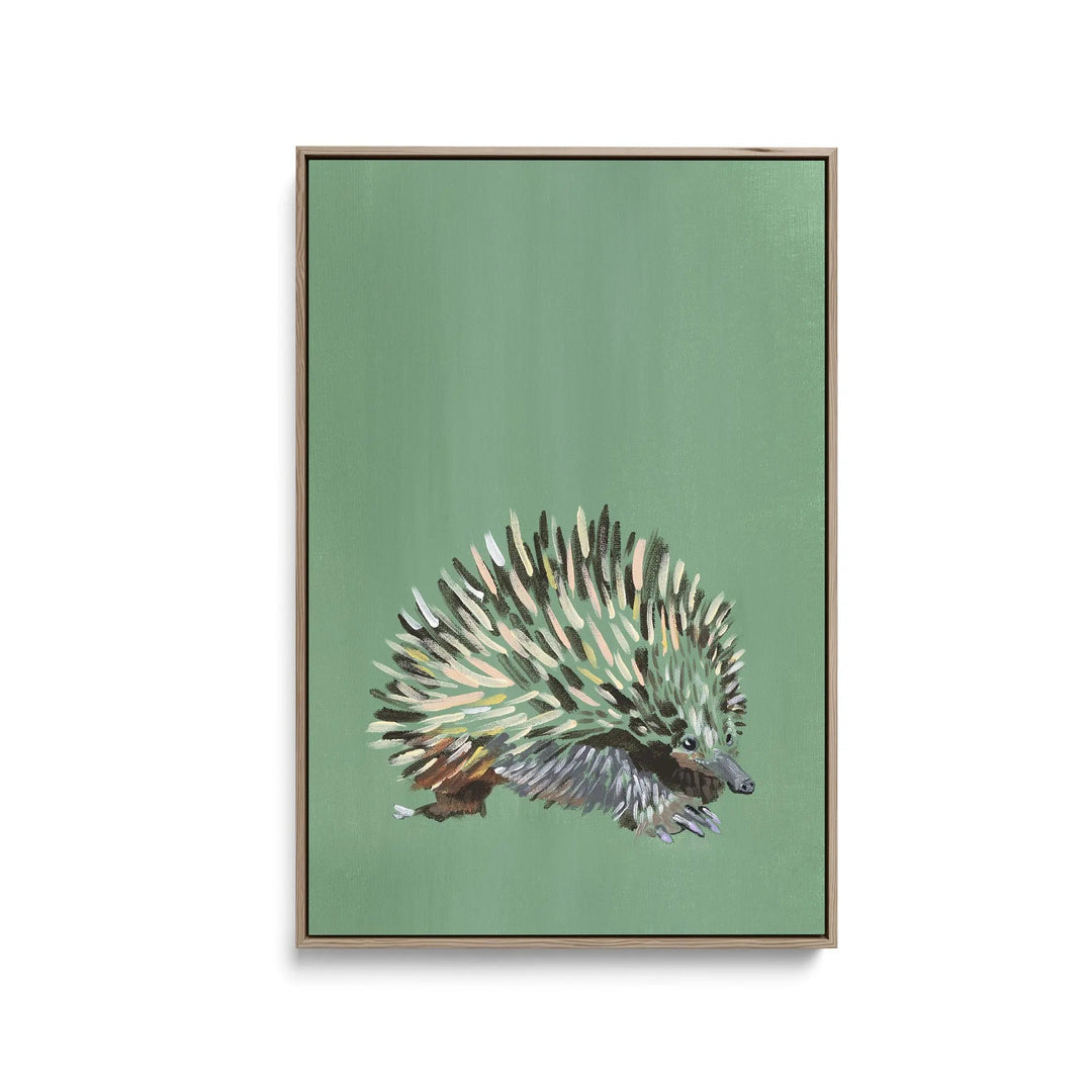 Echidna by Lucy Hawkins - Stretched Canvas Print or Framed Fine Art Print - Artwork I Heart Wall Art Australia 