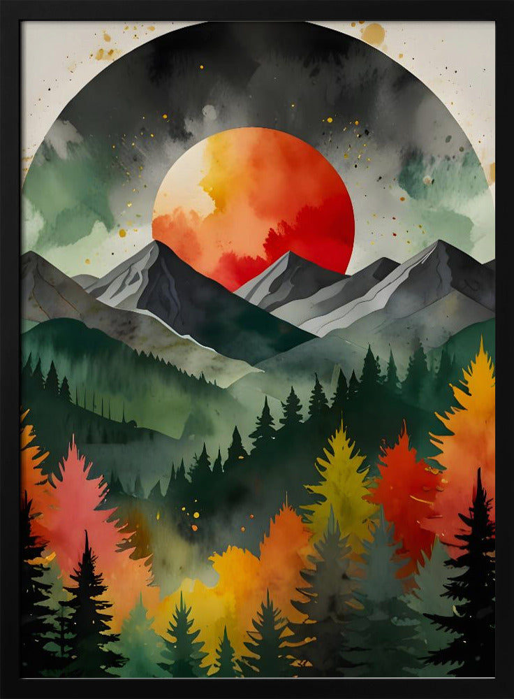 Eclipse Over the Wild - Stretched Canvas, Poster or Fine Art Print I Heart Wall Art