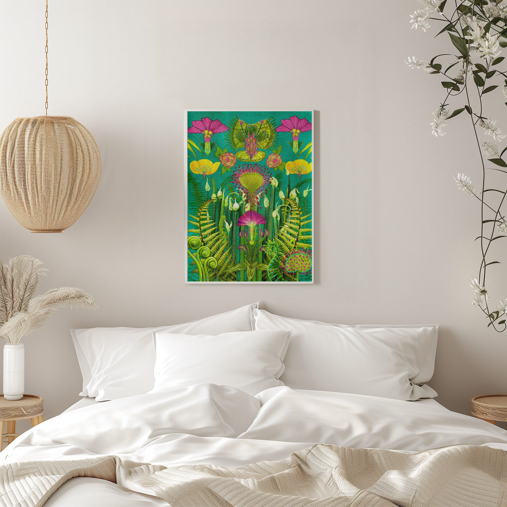 Electric Meadow.png - Stretched Canvas, Poster or Fine Art Print I Heart Wall Art