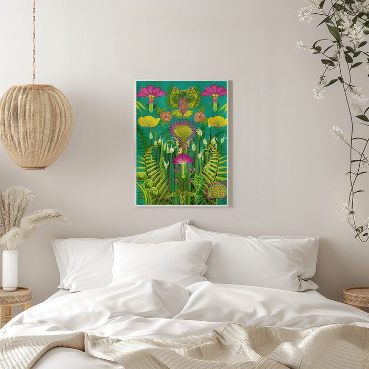 Electric Meadow.png - Stretched Canvas, Poster or Fine Art Print I Heart Wall Art