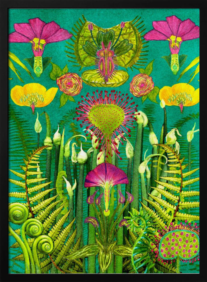 Electric Meadow.png - Stretched Canvas, Poster or Fine Art Print I Heart Wall Art