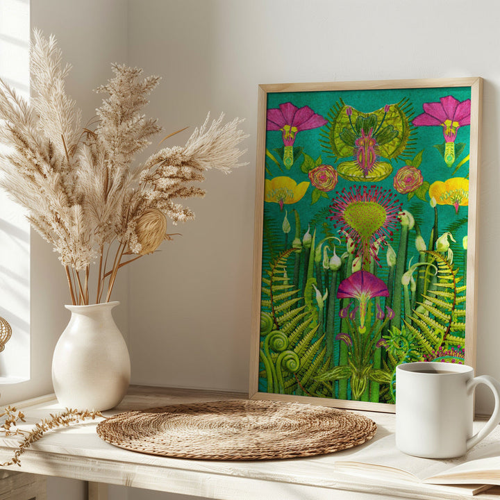 Electric Meadow.png - Stretched Canvas, Poster or Fine Art Print I Heart Wall Art